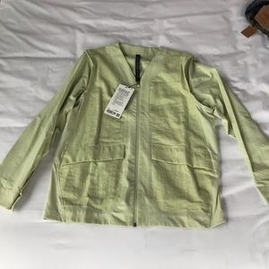 Lululemon Bomber Jacket Rain Coat Size L Green NWT - Hike Convertible
